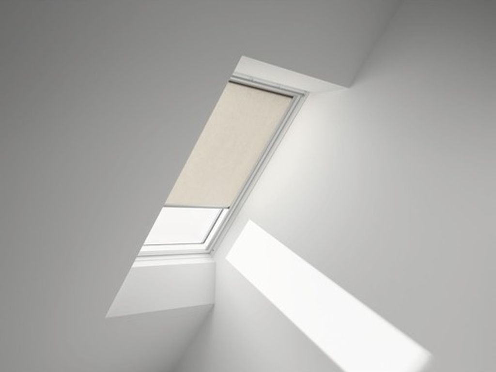 VELUX Sichtschutzrollo sand uni manuell Rahmen aluminium RFL CK02 4155S