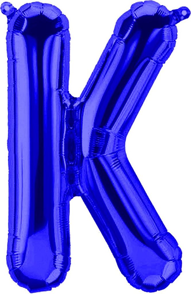 Folienballon Buchstabe K, blau, ca. 40 cm, für Obrázek produktu 