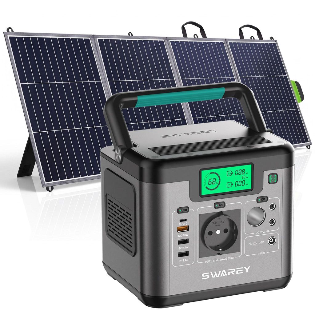 Station électrique portable 518Wh chargeur avec panneau Image du produit 