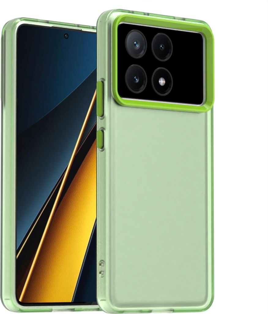 Handyhülle für Xiaomi Poco X6 Pro Schlank Durchscheinend Matt Stoßfest Schutzhülle Grün