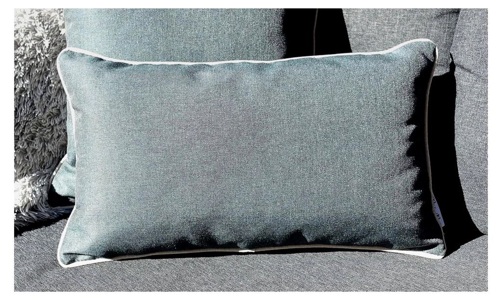 Kissen 30x50 cm für den Außenbereich mit Füllung - Olefin Lounge Stoff - Garten Dekokissen - Wasser- und Schmutzabweisende Beschichtung - 100 - ...