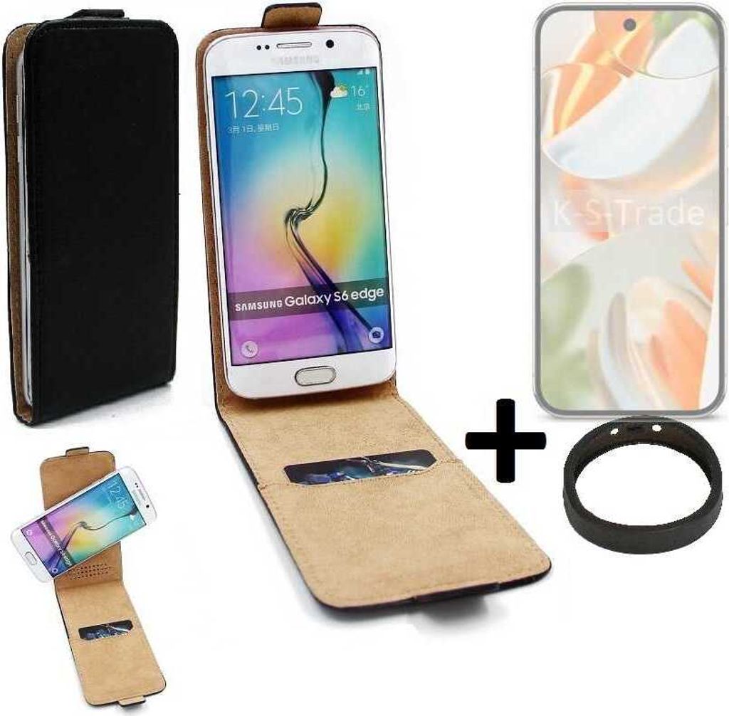 K-S-Trade TOP SET Handyhülle kompatibel mit Google Pixel 9 Pro 360° Flipstyle Schutzhülle Smartphone Tasche schwarz + TPU Bumper, Case Hülle Flip