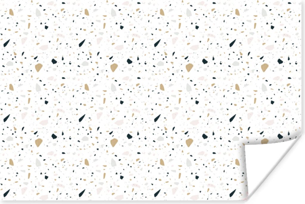 MuchoWow Poster Muster - Terazzo - Textur 180x120 cm - Fotoplakat
