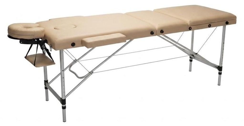 INLEA Zusammenklappbare Massageliege Relax Pro, 3-teilig mit Aluminiumbeinen IN16-0013 BEIGE