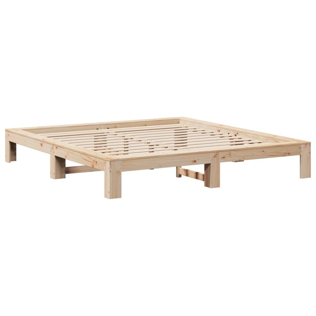 Langlebige Massivholzbett ohne Matratze 200x200cm Kiefer - Möbel510709 - Klassische BettenJugendbett Tagesbett