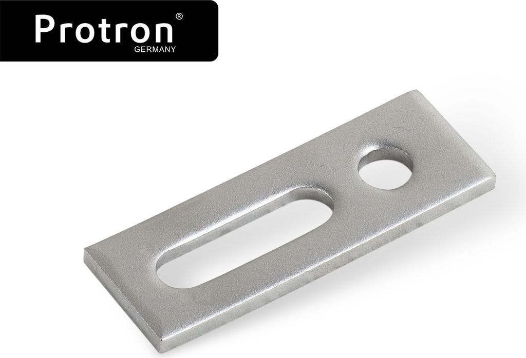 Protron PV Photovoltaik Solarmodul Solarpanel Halterung aus Edelstahl A2 – Adapterplatte 30x80x5mm für Stockschrauben