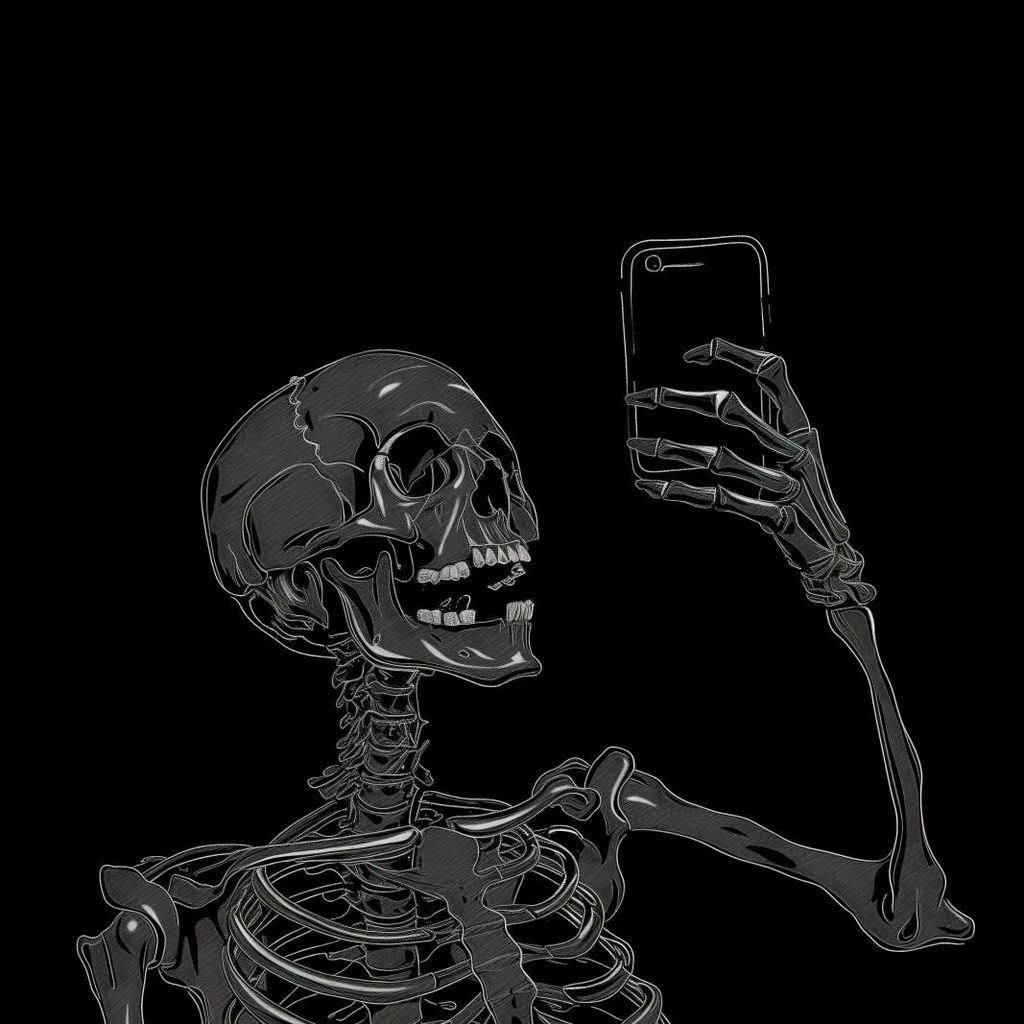 Plakat 20x20cm Selfie Zeitlos