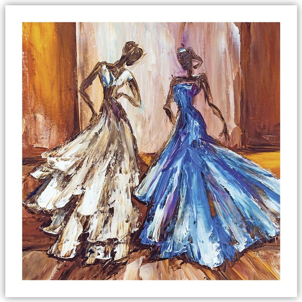 Poster - Poster ohne Rahmen - Frauen Kleider Öl - 60x60 cm - Wand Bild - Wanddeko - Wandbilder - Kunstposter - Wandposter - Bilder - Kunstdruck - ...