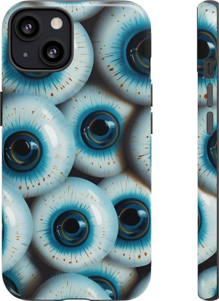 Glänzendes Design mit blauen Augen – Hülle Kompatibel mit iPhone 13