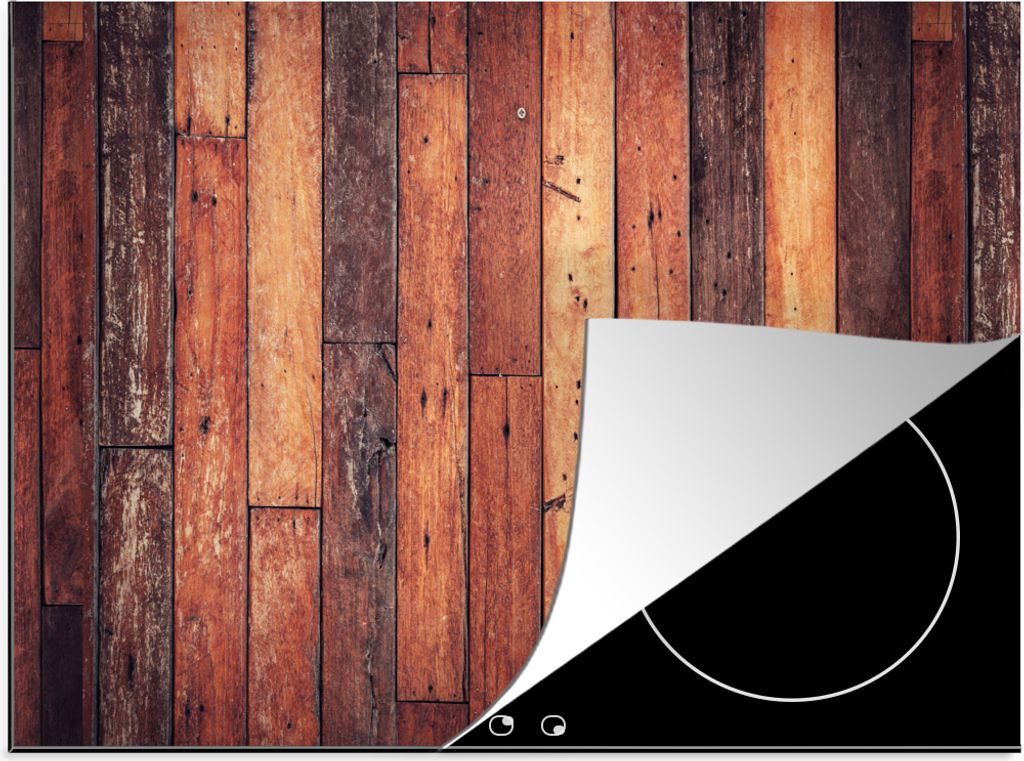 KitchenYeah Herdabdeckplatte Regal - Vintage - Muster , 58x51cm, Küche Deko, Ceranfeld Herdabdeckung, Abdeckplatte fùr Kochfeld