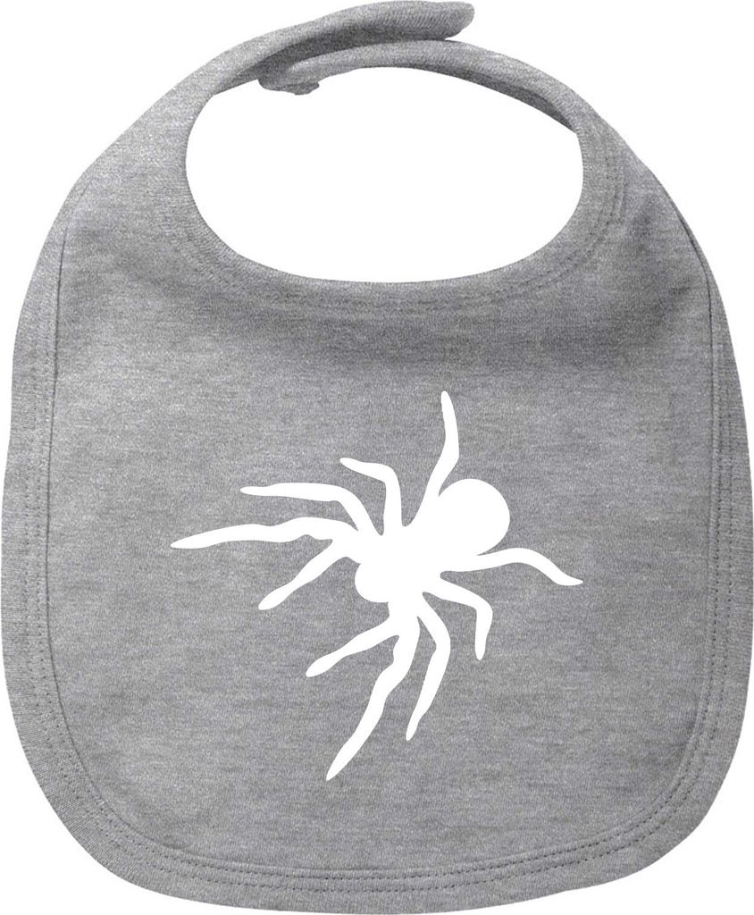Huuraa Baby Lätzchen Spinne Silhouette Heather Grey Klettverschluss Baumwolle Latz Geschenkidee