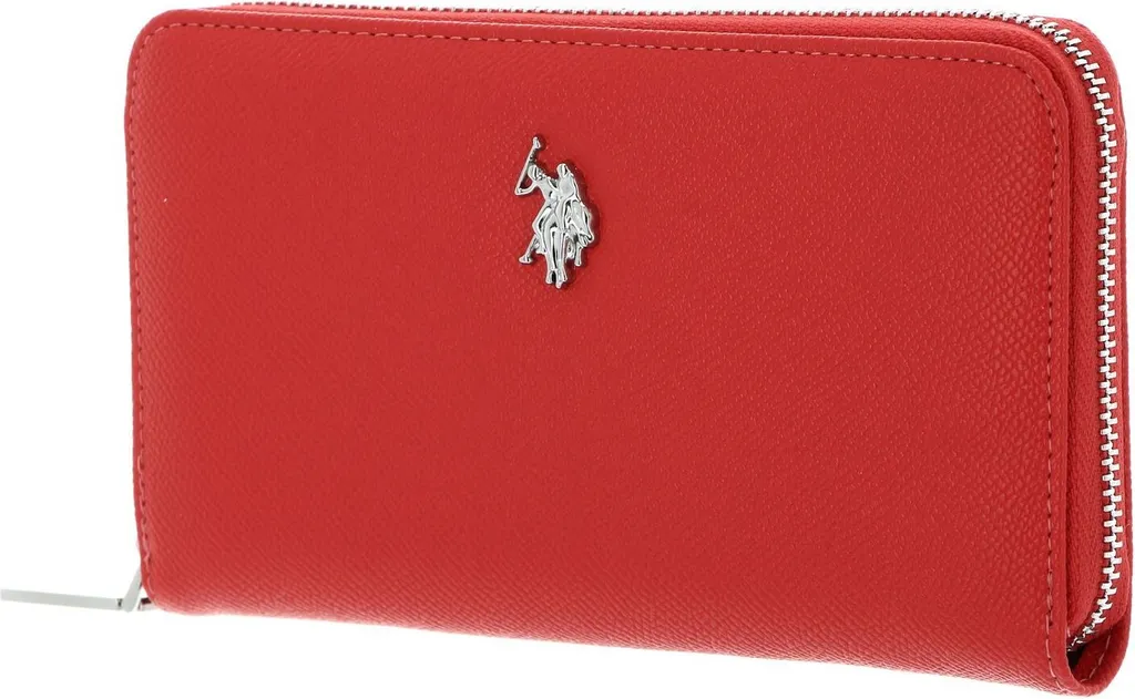 Porte-monnaie U.S. POLO ASSN. Jones Zip Around Wallet Coral rouge chic