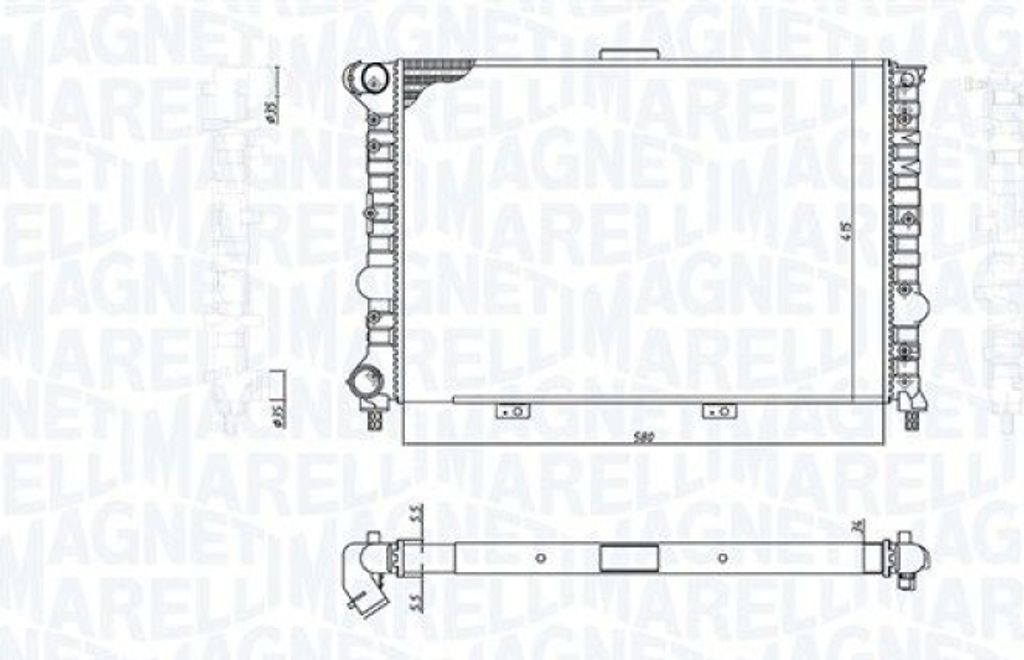 MAGNETI MARELLI Kühler, Motorkühlung 350213184900