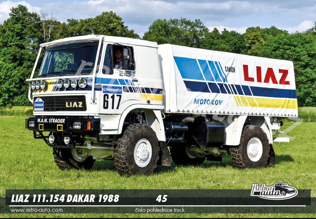 Pohlednice TRUCK č. 45 - Liaz 111.154 Dakar 1988 Obrázek produktu 