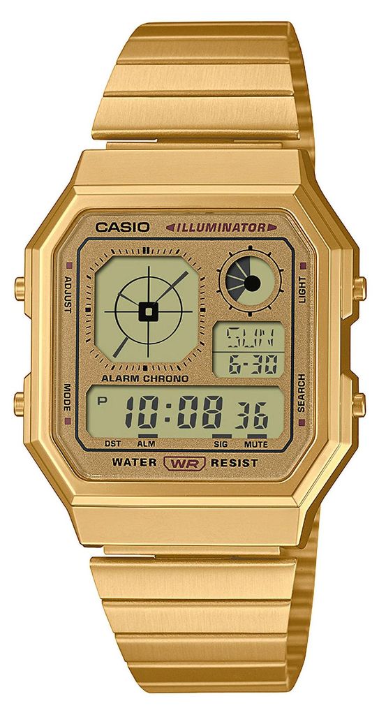 Casio Herren Armbanduhr A130WEG-9AEF digital goldfarbig Produktbild 