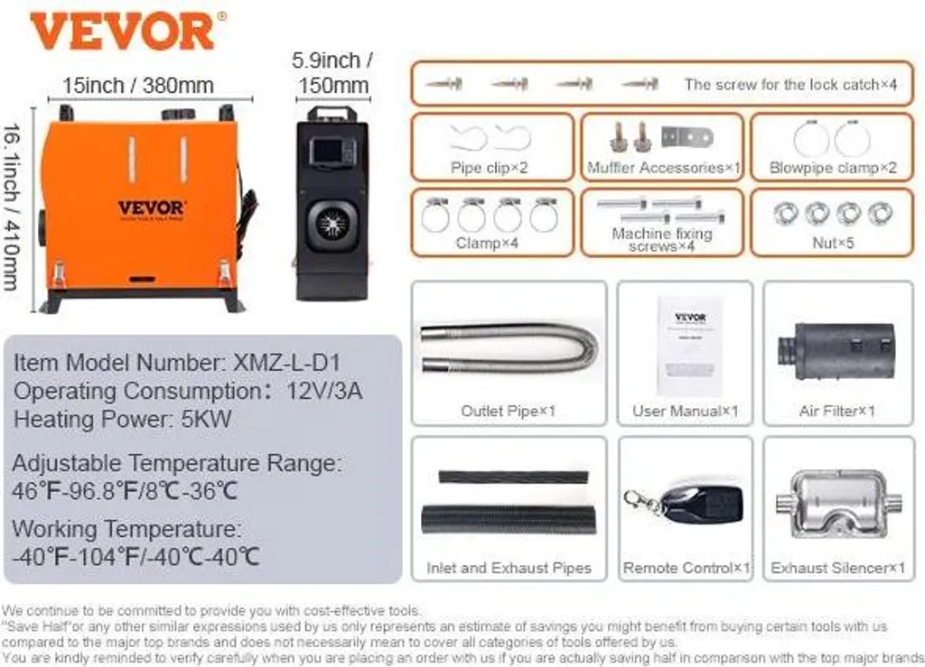 Chauffage Diesel 5 kW Connecté Bluetooth : Chaleur Rapide et Silencieuse 12V - 2