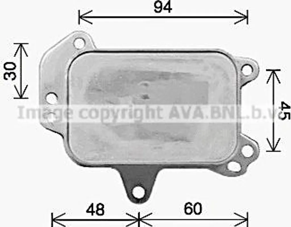 Échangeur d'huile AVA PE3424 robuste pour Citroën C4 et Peugeot 3008 SUV