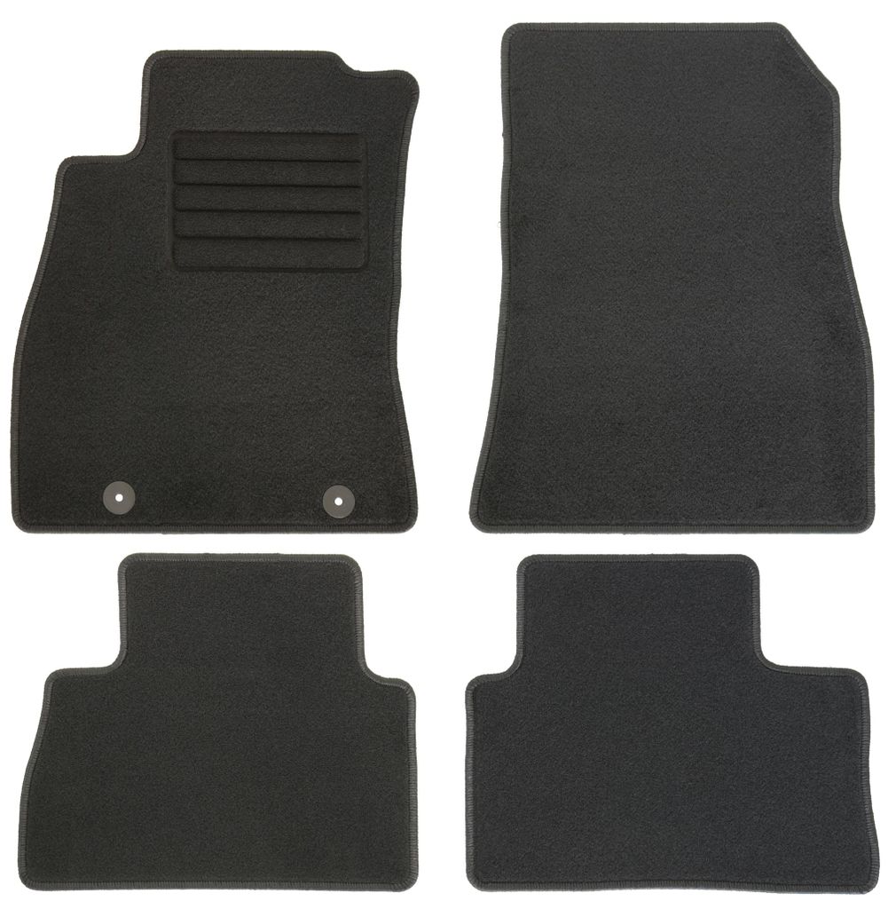 Fußmatten-Set für Nissan Juke 1, 10/2010-08/2019, 4-teilig, Schwarz