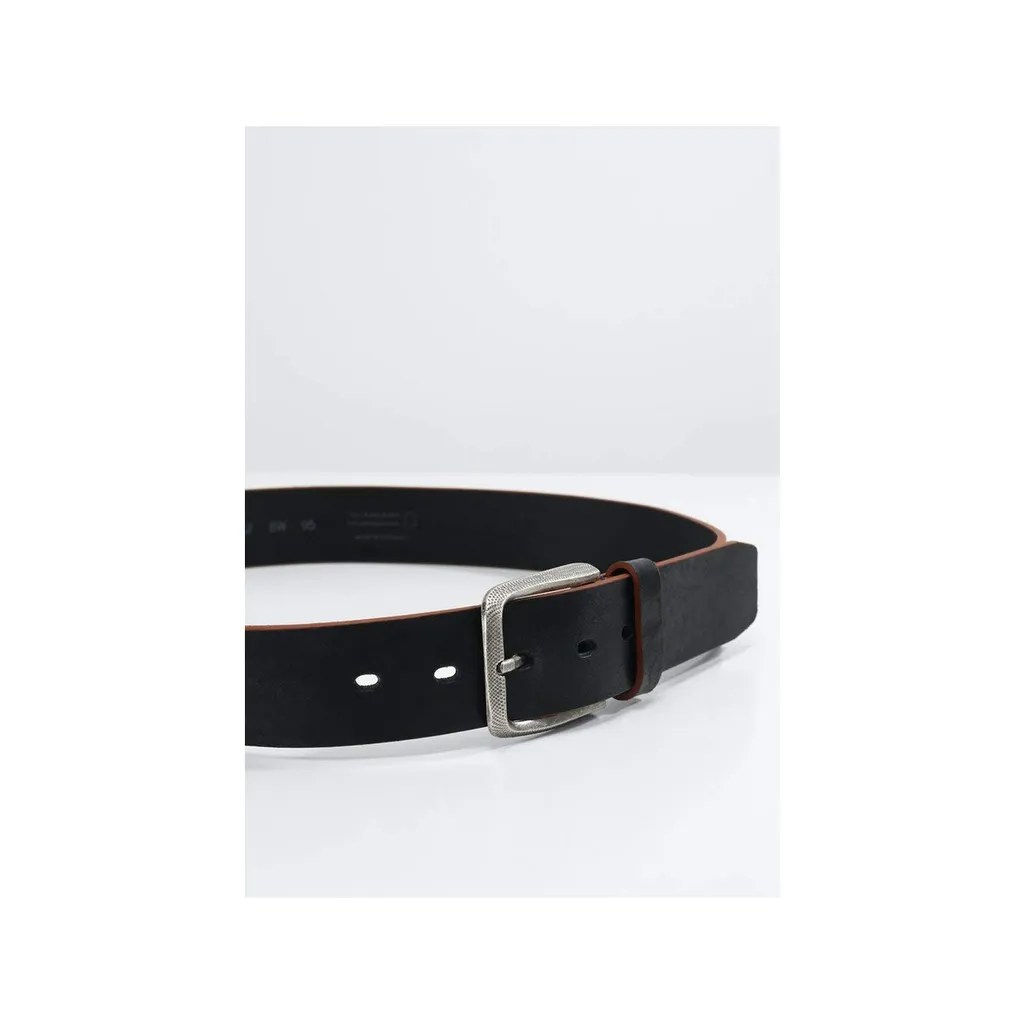 LLOYD Cintura Uomo In Pelle Sottile W105 Marrone Scuro: Accorciabile, Larga 3.5 Cm, Fibbia Classica Con Ardiglione, Eleganza Senza Tempo
