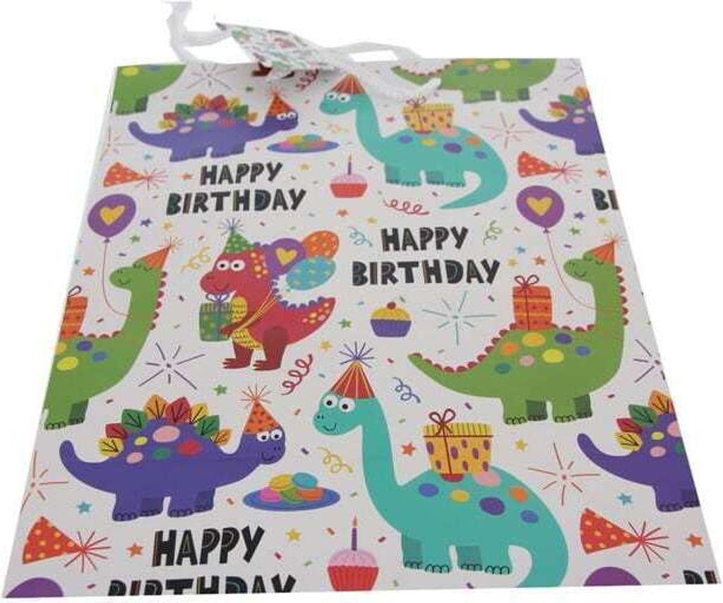Geschenktasche Dinos - ca. 26 x 32 x 12,5 cm Produktbild 