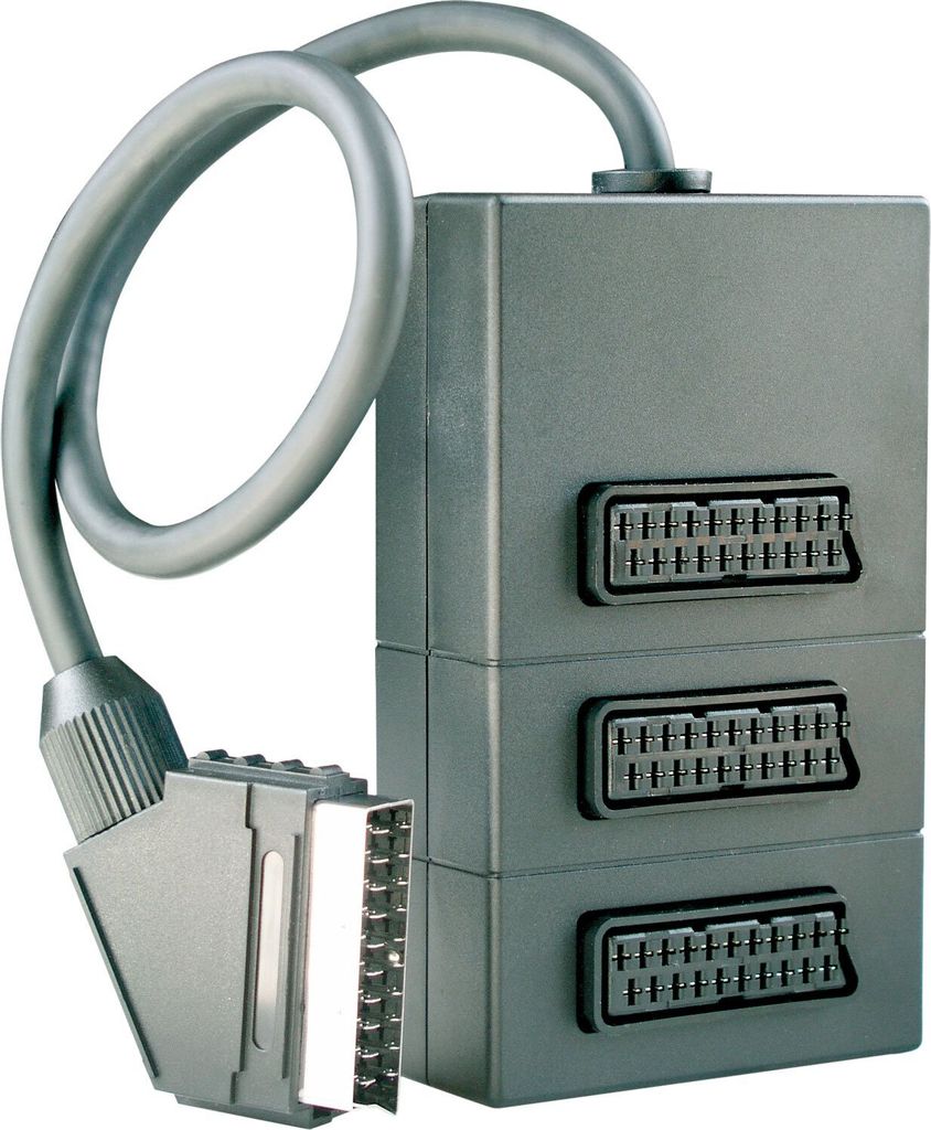 Distributore Schwaiger Scart a 3 vie nero Immagine del prodotto 