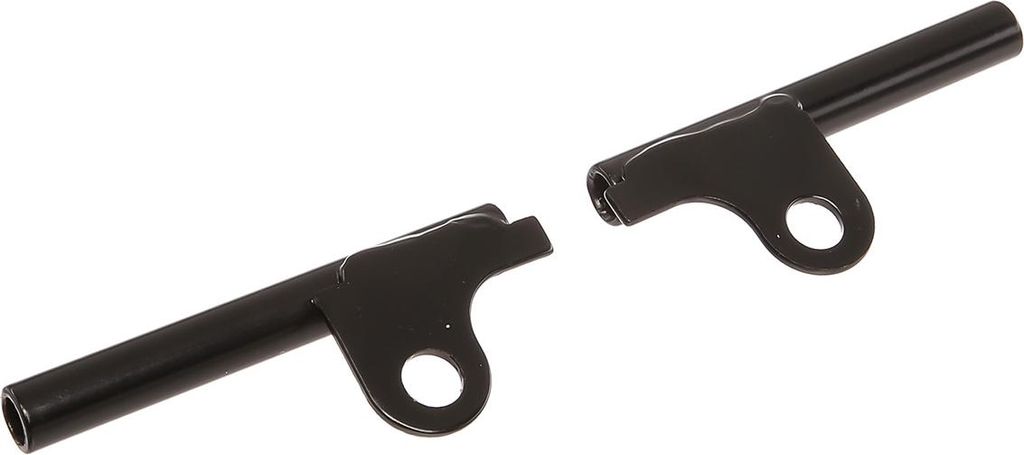 Set: Blinkleuchtenträger vorn links + rechts, schwarz, Ø10mm - für MZ ETZ
