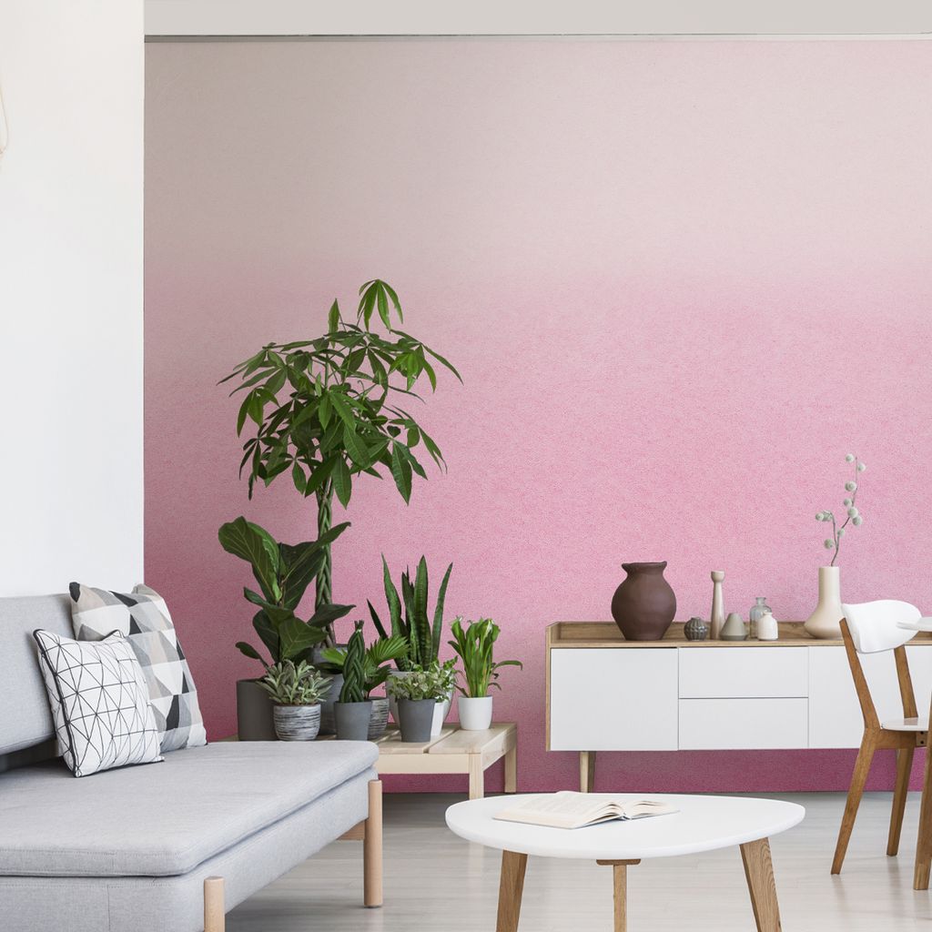 Muralo XXL Vlies FOTOTAPETE Wanddekoration in Rosa Ombre (B) 450 cm x (H) 300 cm Tapete Wandtapete WOHNZIMMER SCHLAFZIMMER 4675