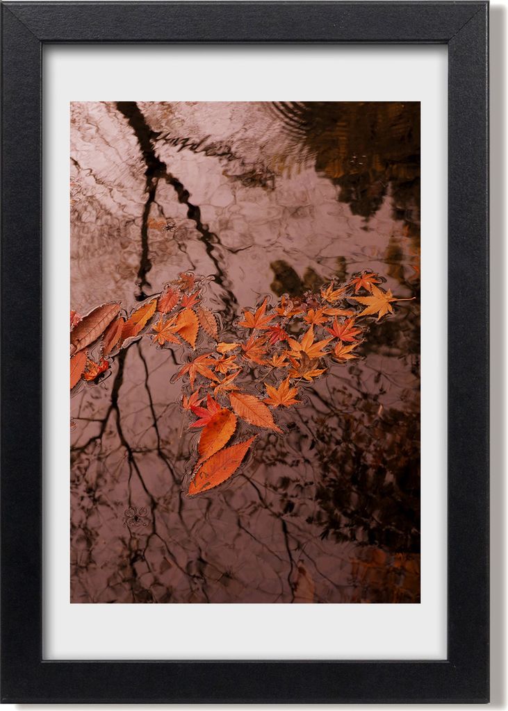 Bild 20x30 MDF-Rahmen, Wandkunst Herbstlaub
