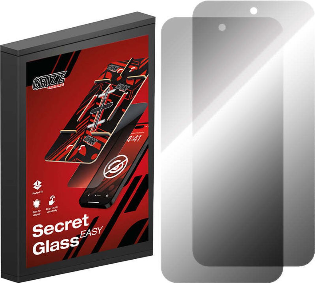 Hybrides Sichtschutzglas für Google Pixel 8a, Grizz SecretGlass Easy mit Applikator, 2 Stück, Matt