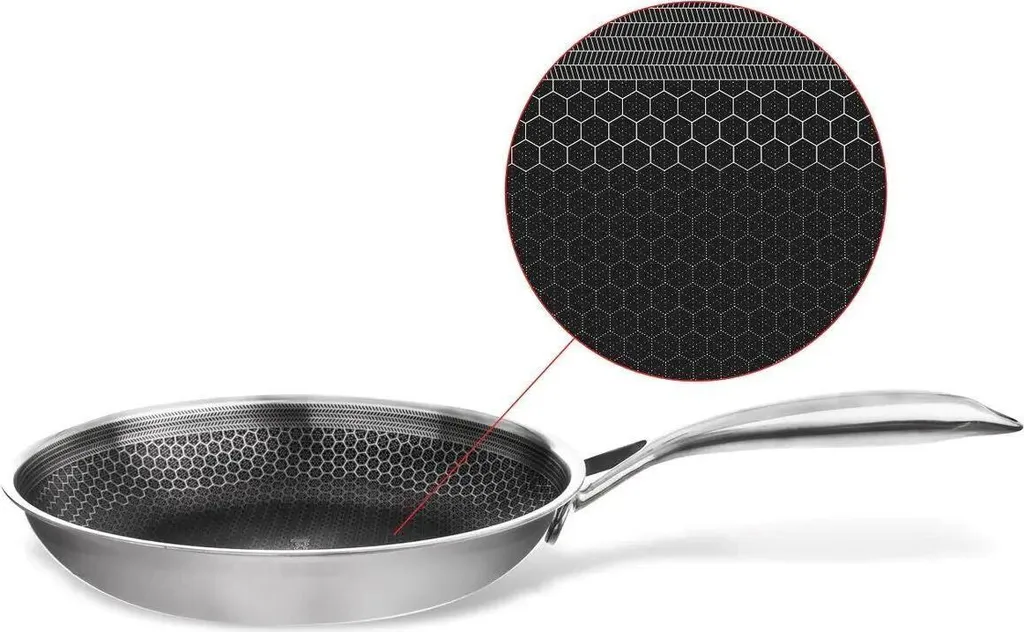 Padella ORION Cookcell 24 cm 112980: Acciaio Inox e Antiaderente Hybrid