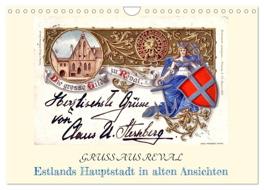 GRUSS AUS REVAL - Estlands Hauptstadt in alten Ansichten (Wandkalender 2027 DIN A4 quer), CALVENDO Monatskalender