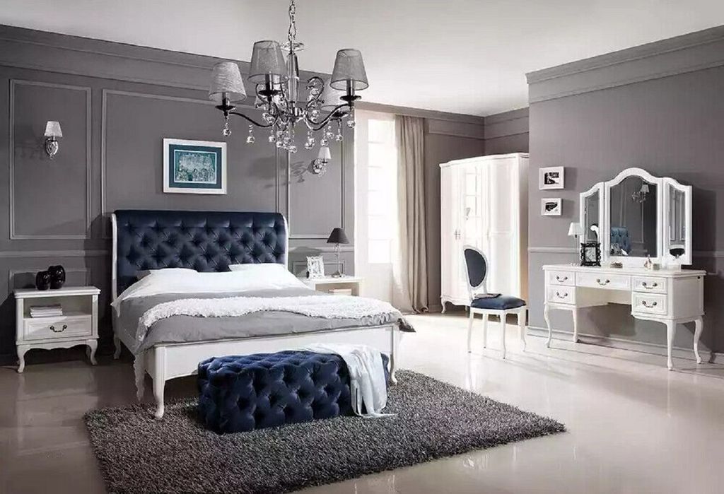 Luxus Schlafzimmer Bett Design Modernes Hotel JVmoebel