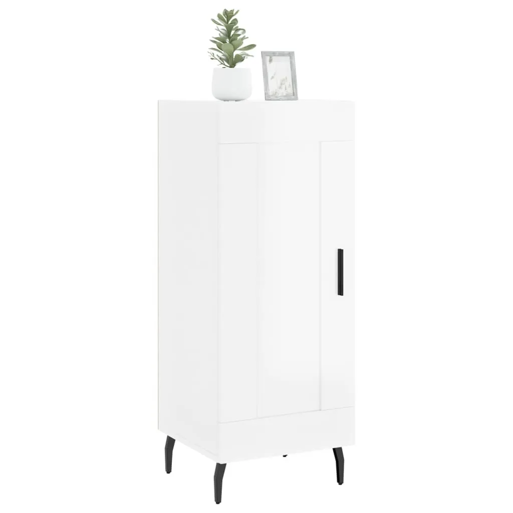 Mobiletto Credenza Bianca Lucida 34,5x34x90 cm Salvaspazio - 3