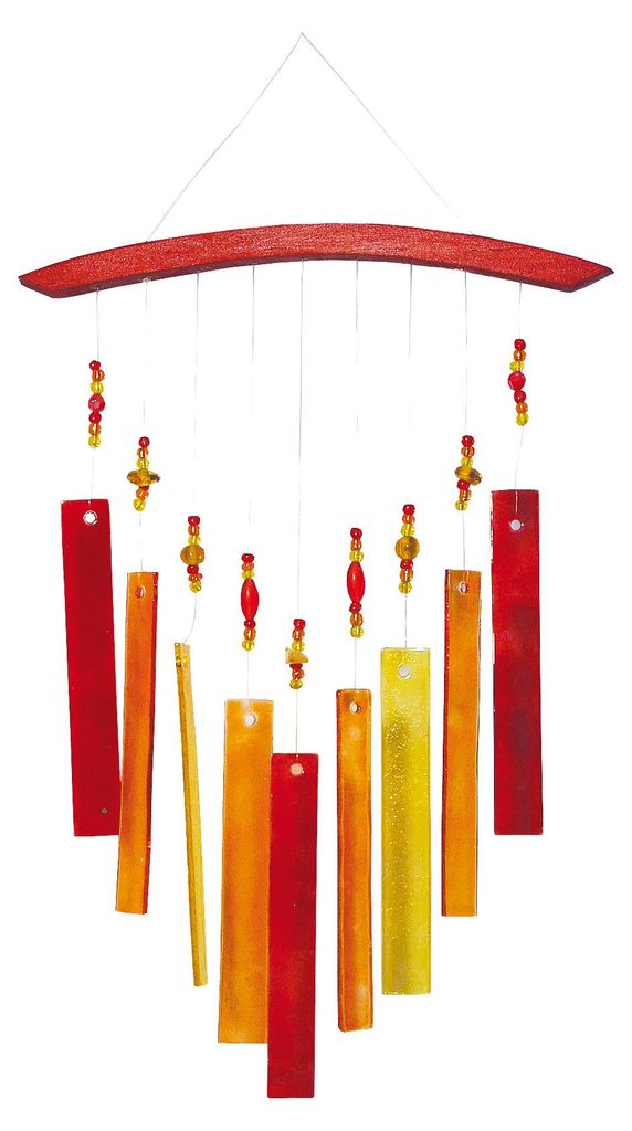 Suncatcher Glas "Rot-Orange" 18x30cm