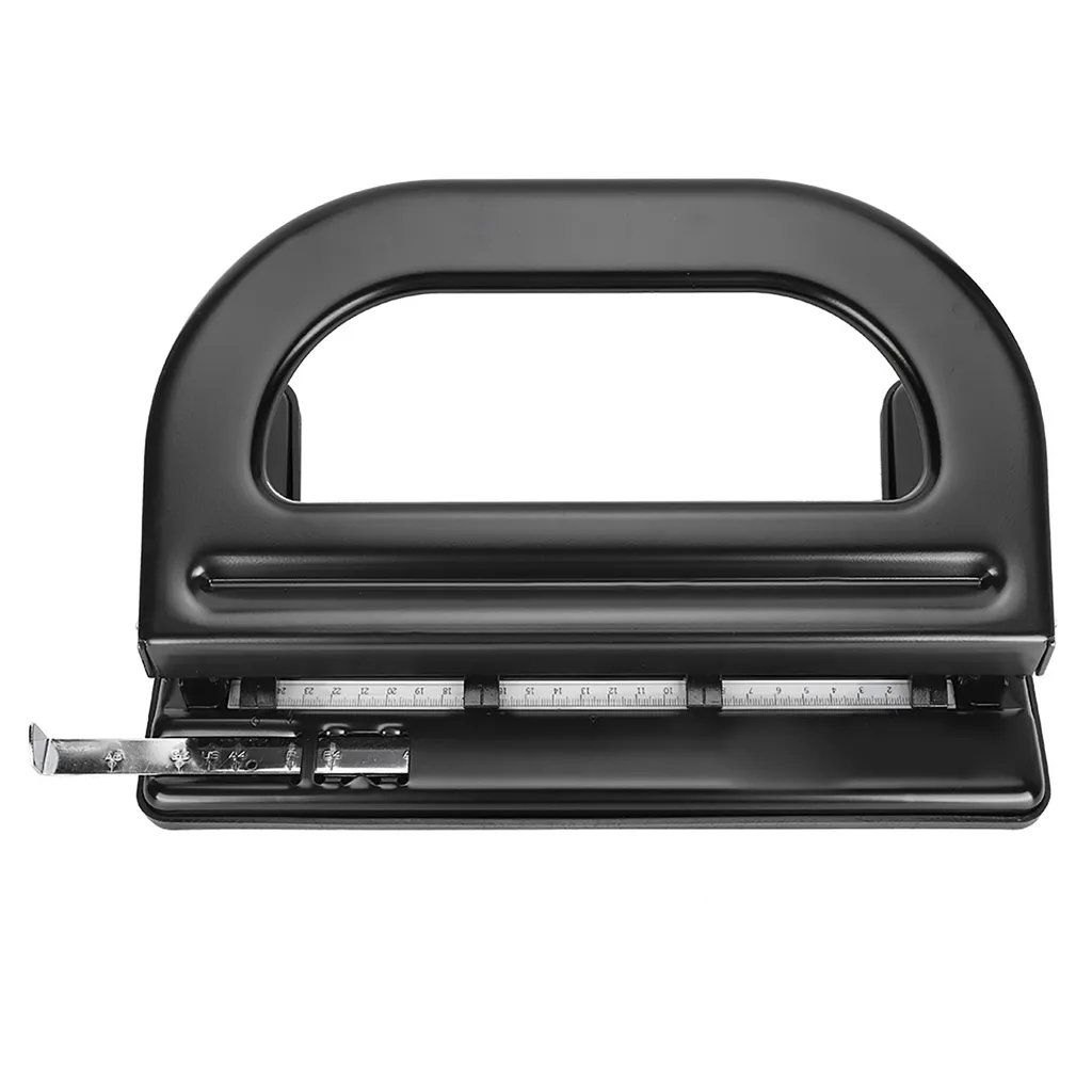 Perforateur 4 trous réglable pour reliure de documents A4 et A5 noir