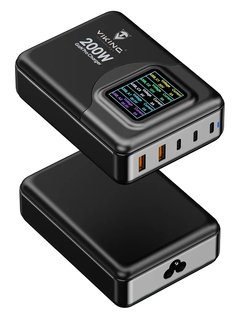 Chargeur Viking USB GaN 200W PD Pro - Station de Charge Ultra Rapide