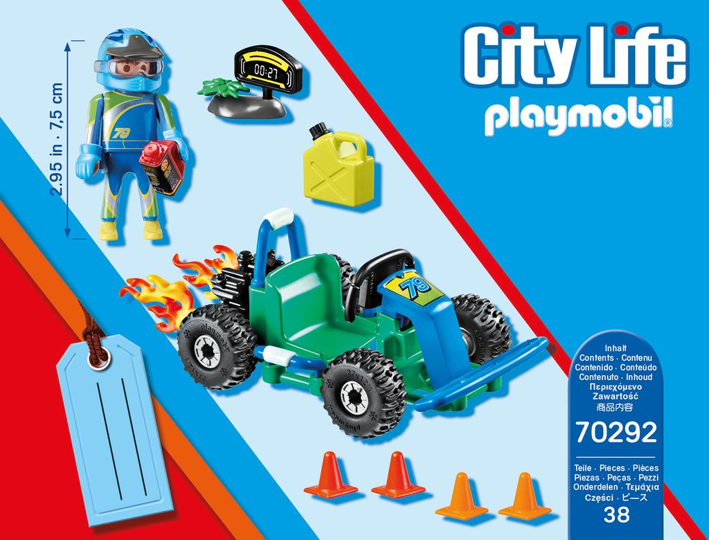 Playmobil-70292 Geschenkset Go Kart-Rennen 