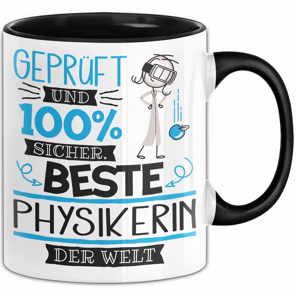 Beste Physikerin Der Welt Tasse Geschenk für Eine Physikerin Und Sicher Geschenkidee Geburtstag Weihnachten (Schwarz)