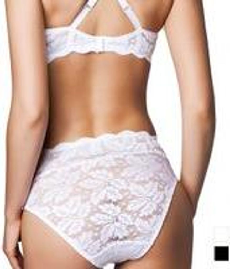 Miss Perfect Dessous Damen Fantasy Rioslip Slip Spitze (S-XL 38-44) Unterhose Damen Hipster Damen Panty Hüftslip mit Spitze in Schwarz oder Weiß