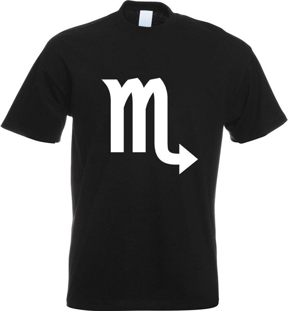 Kiwistar - T-Shirt - schwarz - Skorpion Sternzeichen Motiv Bedruckt Funshirt Design Print - mit Motiv Bedruckt - Funshirt Design - Sport - Freizeit...