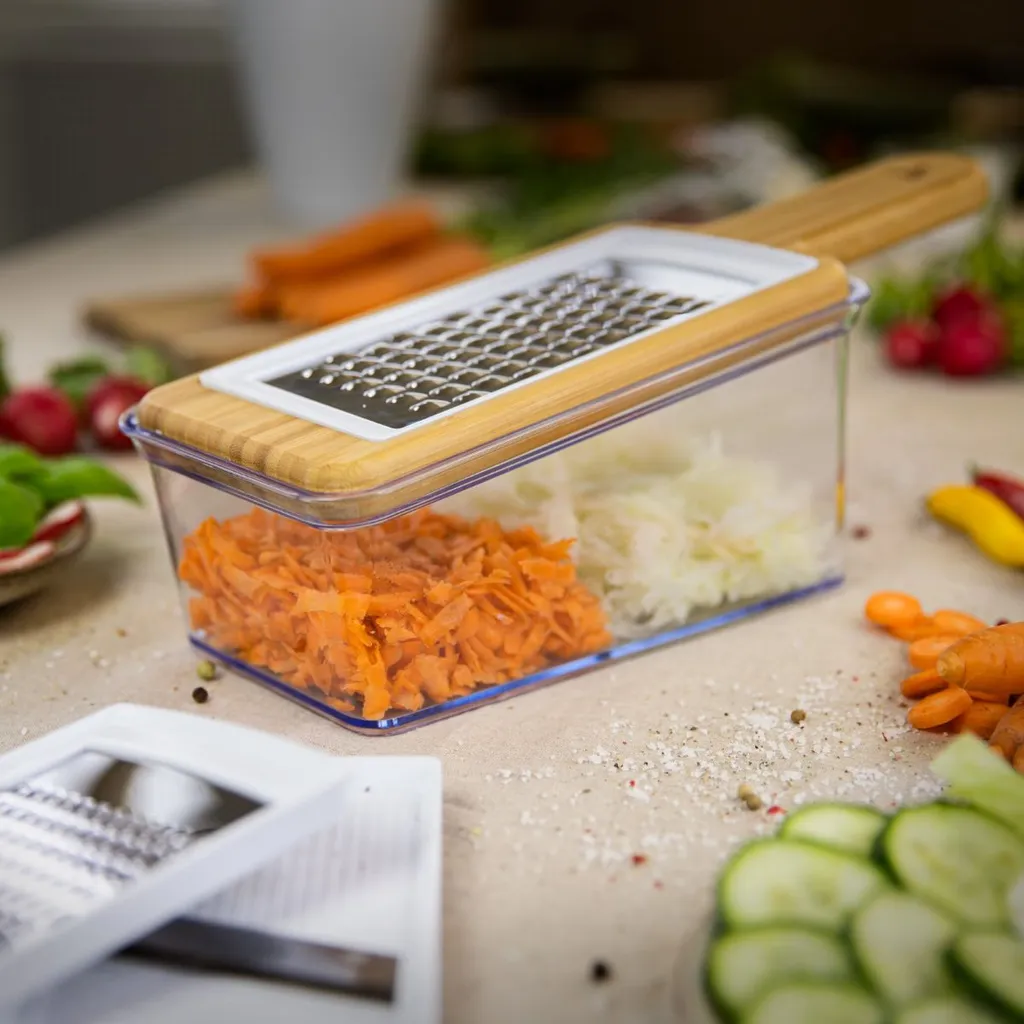 Mandolina Just Vegan Bamboo Veggi Dicer: Design e Precisione in Cucina - 2