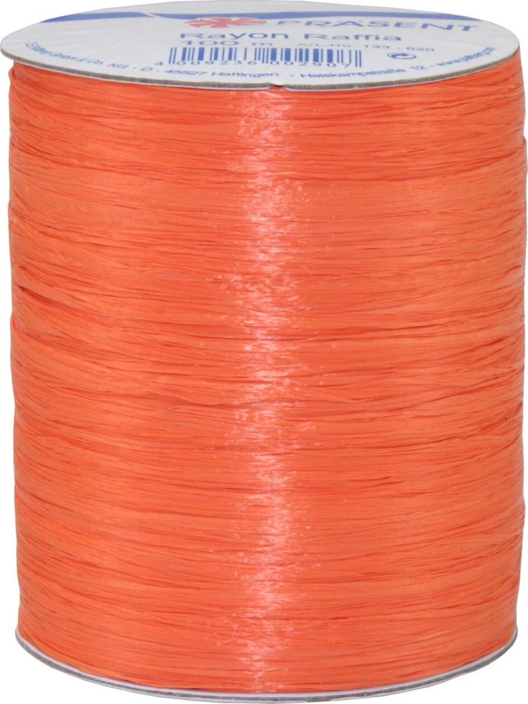 präsent 133-620 Raffia Spule tangerine, orange (100 m)