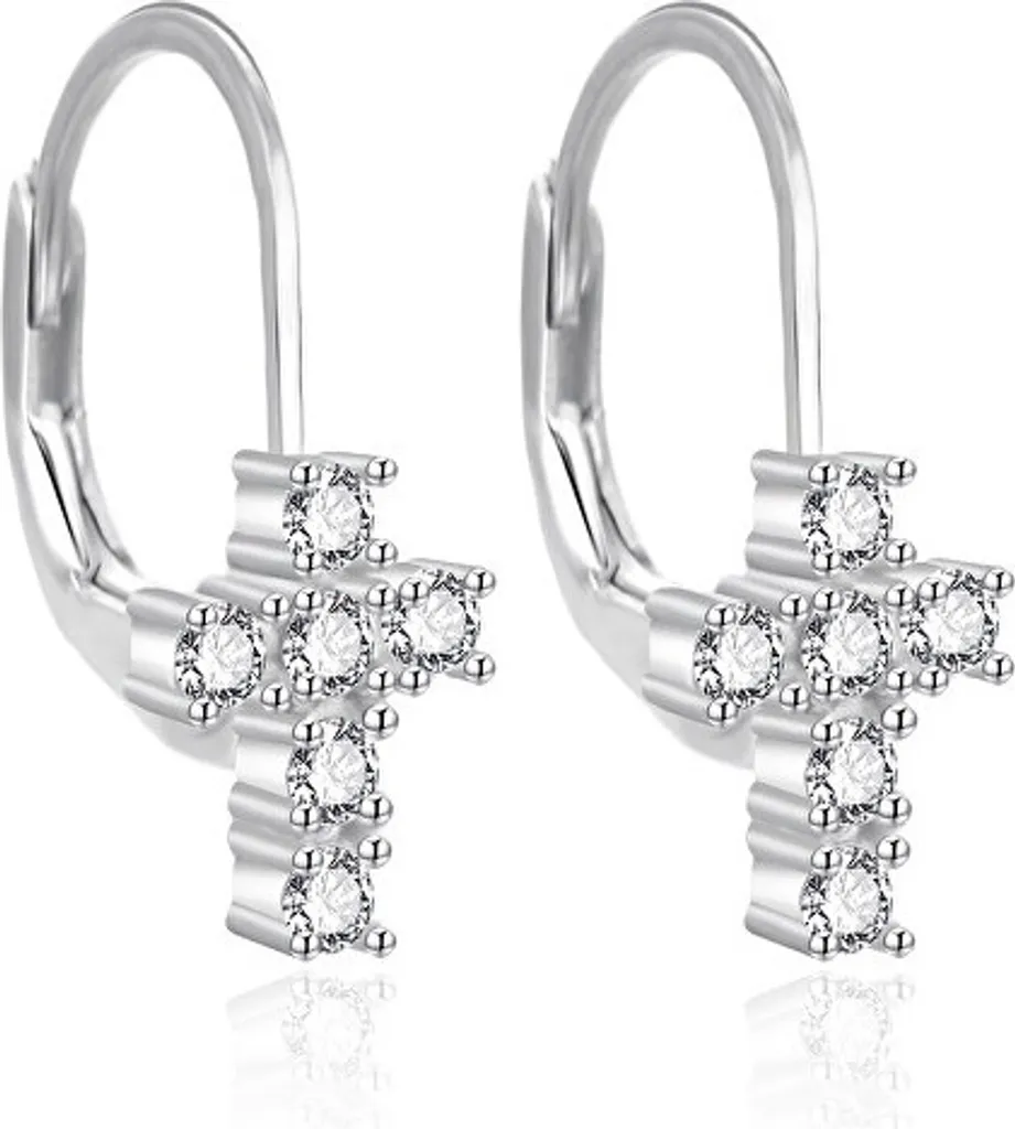Orecchini Croce Gotica Argento 925 AGT-E110LW | Dark & Bold Style