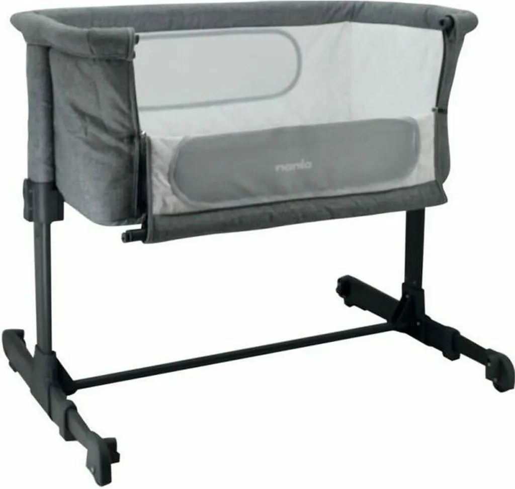 Lit de Bébé Nania Dodi Gris à 5 Hauteurs avec Matelas et Sac de Transport