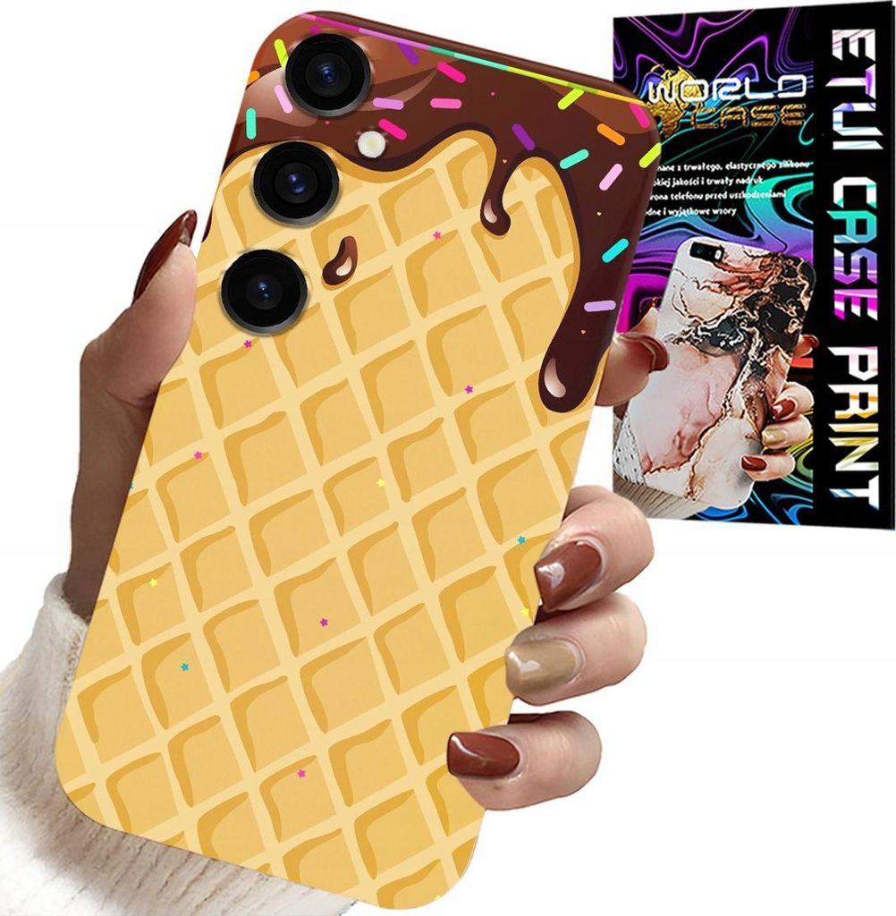 Hülle Für Samsung Galaxy S25 Plus - Mit Schokoladenüberzogenem Waffelmotiv