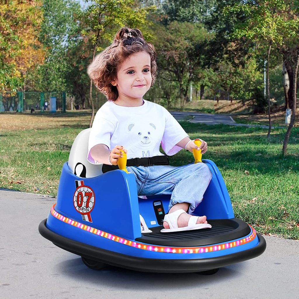 GOPLUS 6V Autoscooter für Kinder & Kleinkinder, Elektrofahrzeug mit 2,4 GHz Fernbedienung, 360