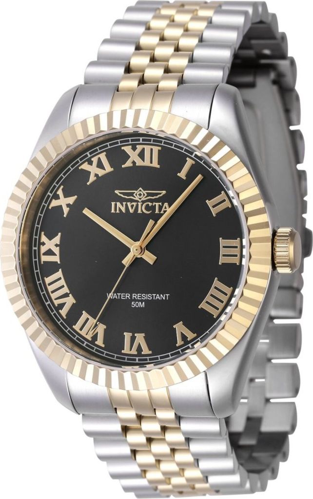 Invicta Specialty 47401 Herren Uhr - Quartz Bewegung - Edelstahl mit Schwarzem Zifferblatt - 43 mm
