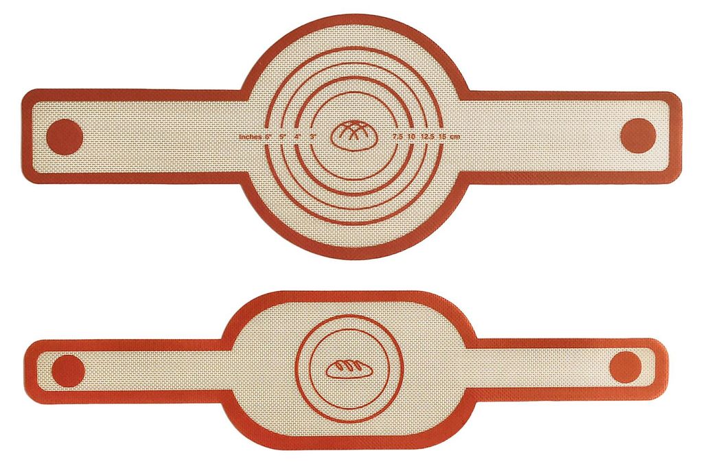 2-teiliges Silikon-Brotmatten-Set, rund, oval, antihaftbeschichtet, für den Ofen, wiederverwendbar, leicht zu reinigen, hitzebeständig, langer Gr...