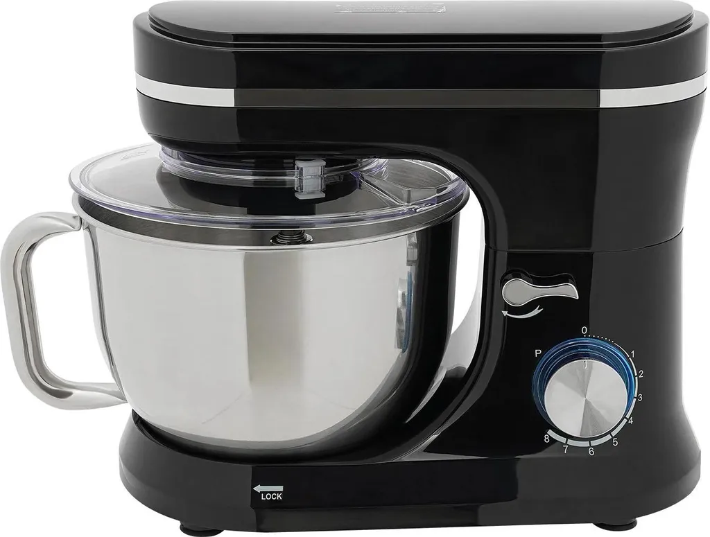 Robot culinaire silencieux 68dB avec 8 vitesses et bol en inox durable