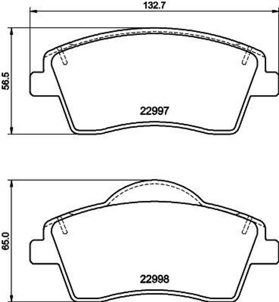 HELLA 8DB 355 040-351 - OE 31471409 Bremsbeläge für XC40 (536)